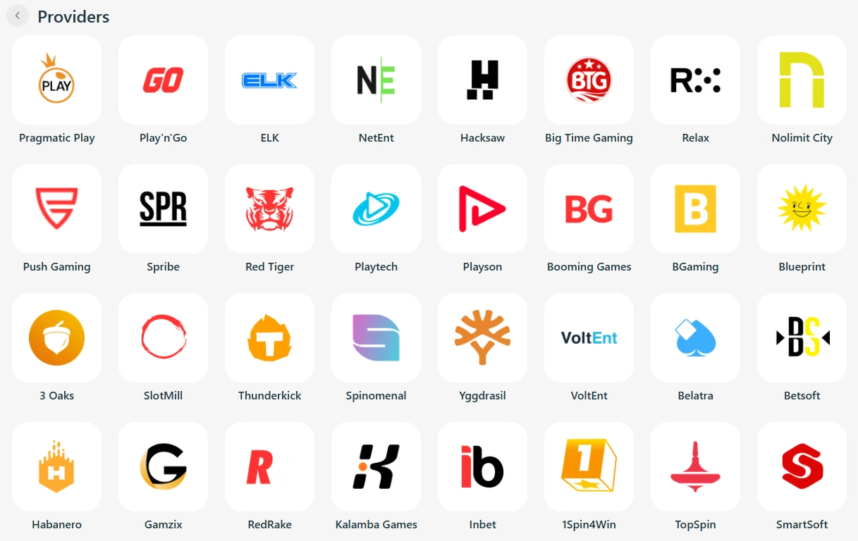 Redslot casino game providers including Pragmatic Play, NetEnt, Hacksaw Gaming and Nolimit City